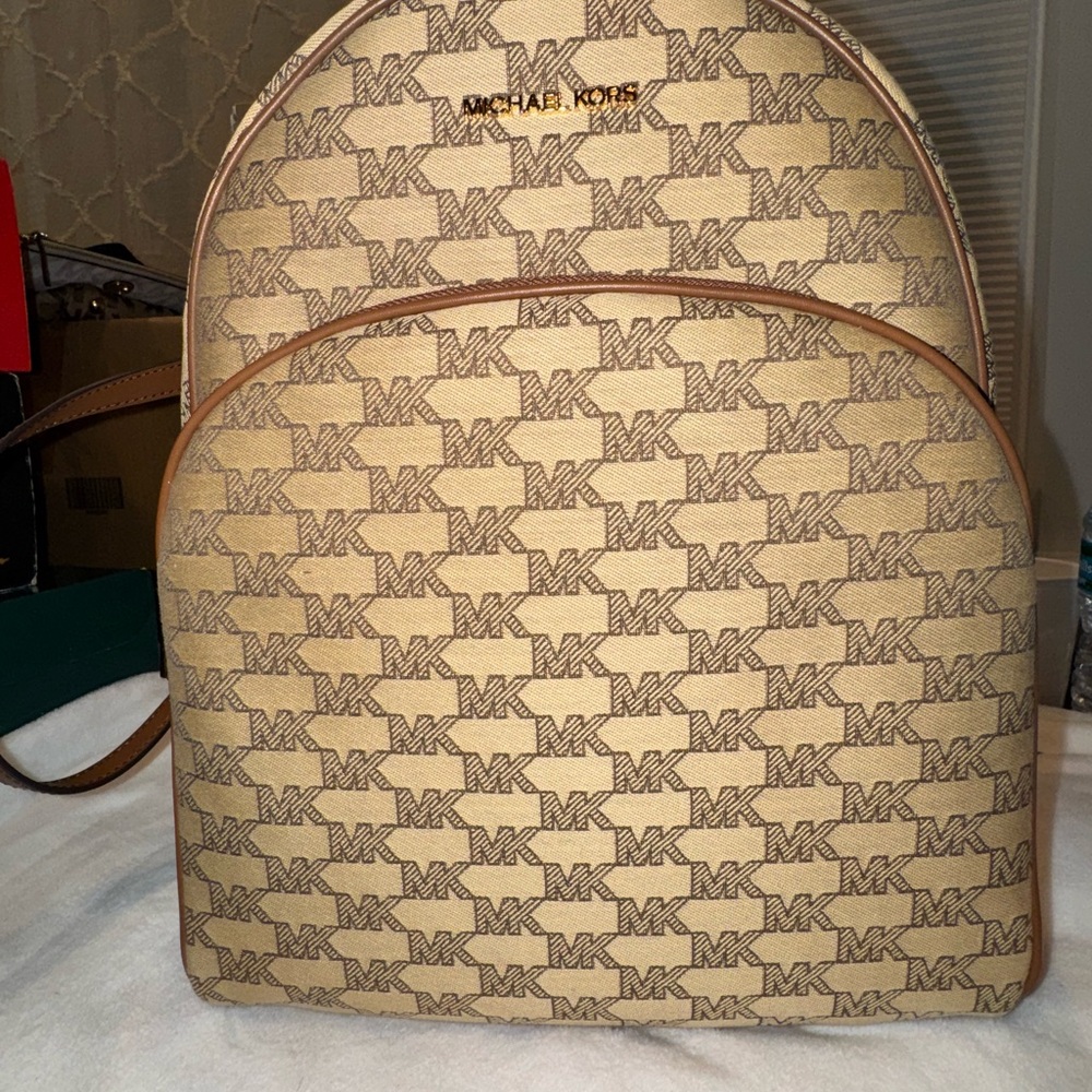 Michael Kors Tan Monogram Backpack